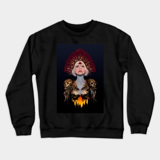 Vampire woman with golden skulls Crewneck Sweatshirt